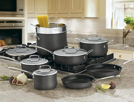 Cuisinart 64-13 13-Piece Hard Anodized Contour-Stainless-Steel, Cookware Set
