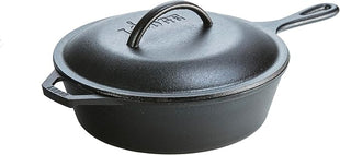 Lodge 3 Quart Pre-Seasoned Cast Iron Deep Skillet with Lid