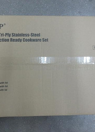 Duxtop Whole-Clad Tri-Ply Stainless Steel Induction Cookware Set, 9PC Kitchen Pots and Pans Set