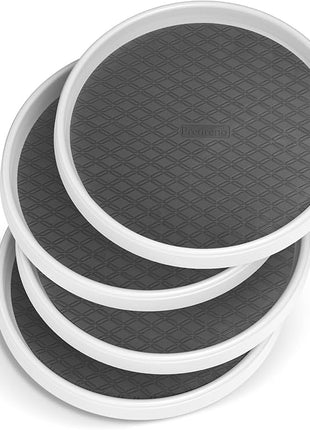 Lazy Susan Organizers for Kitchen Storage - 4 Set of Turntables for Cabinet, Pantry Organization Countertop,Vanity and Table,10 Inch Rotating Tray Spice Rack, Bathroom Fridge and Makeup Organizing