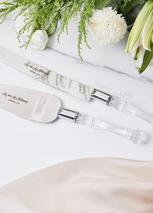 AW BRIDAL Personalized Wedding Cake Serving Set - Cake Knife 13.2 in, Cake Server 10.8 inch - Gift for Wedding, Anniversary, Engagement//DK001CPP42//