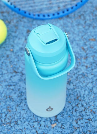 BJPKPK Water Bottle with Straw Lid, 32oz Vacuum Insulated Water Bottles, Metal Stainless Steel Thermo for Sports, Travel, BPA Free Leak Proof Thermo, Cups, Flasks, Tumblers,Charming Red