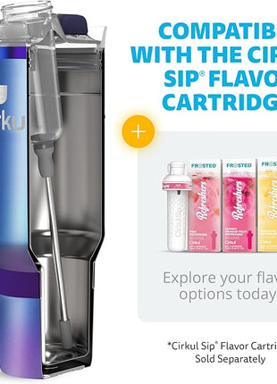 Cirkul 40oz. Chameleon Stainless Steel Tumbler with Handle, All-Day StrawSip, Double-Wall Insulated