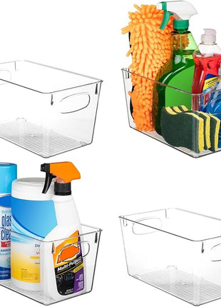 ClearSpace Clear Plastic Storage Bins – Perfect Kitchen Organization and Storage or Pantry Storage – Fridge Organizer, Pantry Organization and Clear Storage Bins, Cabinet Organizers