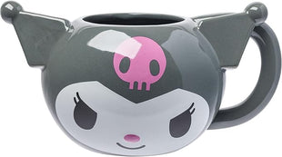 Silver Buffalo Hello Kitty and Friends Kuromi Ceramic 3D Sculpted Mug, 20 Ounces