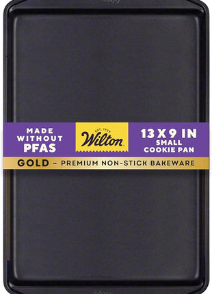 Wilton Gold Premium Non-Stick Warp-Resistant Bakeware, Made without PFAs, Small Baking Sheet, 13 x 9 x 0.6 in, Packaging May Vary