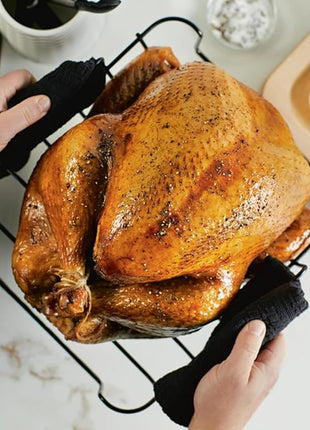 KitchenAid Hard Anodized Roasting Pan/Roaster with Removable Rack, 13 Inch x 15.75 Inch - Matte Black