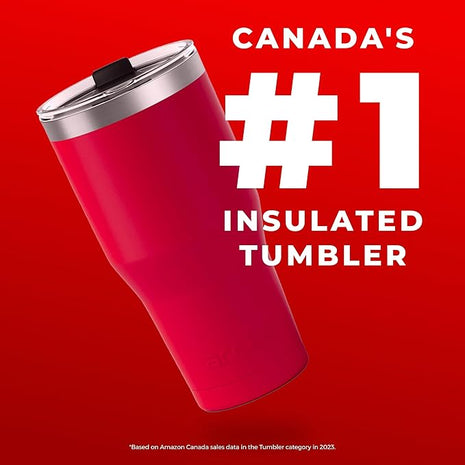 Arctic Tumblers | 30 oz Storm Grey Insulated Tumbler with Straw & Cleaner - Retains Temperature up to 24hrs - Non-Spill Splash Proof Lid, Double Wall Vacuum Technology, BPA Free & Built to Last