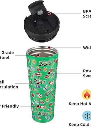 BJPKPK 26oz Stainless Steel Insulated Tumbler With lid And Straw Travel Coffee Thermal Tumblers Cup For Women And Men,Game
