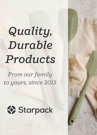 StarPack 'Scrape & Stir' Silicone Spatula Set (4 Pcs) - Heat Resistant Spatula Set 600°F - Food Grade Kitchen Spatulas - Nonstick Silicone Baking & Cooking Spatulas - Rubber Turner Set for Kitchen Use