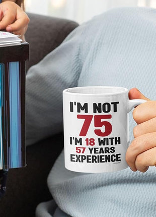 75th Birthday Coffee Mug - 75th Birthday Gifts for Men and Women - Vintage 1950, Best Gifts for Her, Him, Mom, Dad, Grandma, Grandpa - 75 Year Old Man or Woman, 75th Bday Presents Ideas 11oz Cup