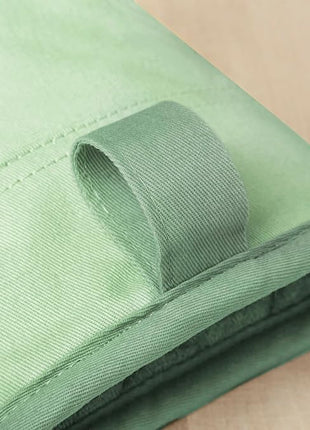 KitchenAid Beacon Two-Tone Non-Slip Oven Mitt Set, Pistachio/Graphite Green, 5.75"x13", 2 Piece