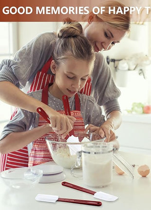 Norme 4 Pcs High Temp Silicone Spatulas Heat Resistant Rubber Spatula Commercial Silicone Scraper with Handle for Kitchen Cook Baking Mixing Utensil, Dishwasher Safe (10 Inch)