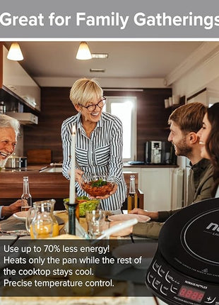 Nuwave PIC Flex Compact, Portable, Powerful Induction Cooktop With 9-inch Duralon Healthy Ceramic Non-Stick Fry Pan