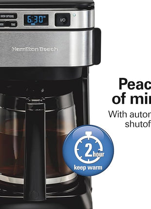 Hamilton Beach 12 Cup Programmable Coffee Maker, FrontFill Drip Coffee Maker