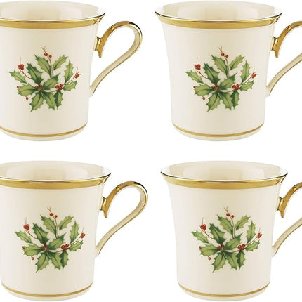 Lenox 897081 Holiday Mugs, Set of 4, Christmas Dinnerware, Hosting