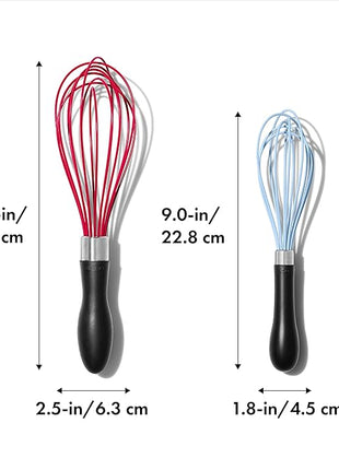 OXO Good Grips 2-Piece Silicone Whisk Set