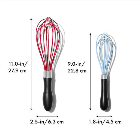 OXO Good Grips 2-Piece Silicone Whisk Set