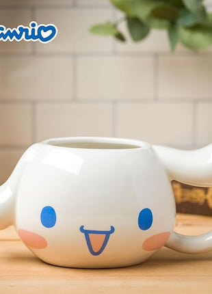 Silver Buffalo Sanrio Hello Kitty and Friends Cinnamoroll Ceramic 3D Sculpted Mug, 20 Ounces