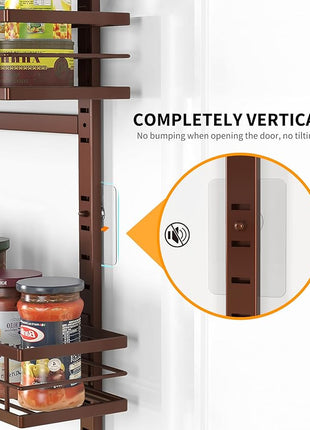 Moforoco Bronze 9-Tier Over The Door Pantry Organizer, Pantry Organization And Storage, Metal Hanging Spice Rack Shelves Door, Home & Kitchen Essentials, Laundry Room Bathroom Organization