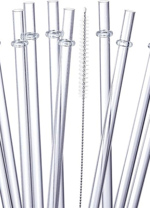 24 Pack, HIGHLY Transparent Reusable Plastic Straws with 4 Cleaning Brushes, 10.5 in Long Drinking Straws, Clear Replacement Straw for 16 24 30 32 OZ Tumblers, Cups, Jars, YETI, Starbucks - BPA FREE