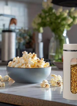 Home Basics Retro Kitchen Canisters For Countertop (4 Piece Set) Grey Glass with Metal Finish; See-Through Windows; Great For Flour, Coffee, Sugar, Dry Ingredients, Snacks