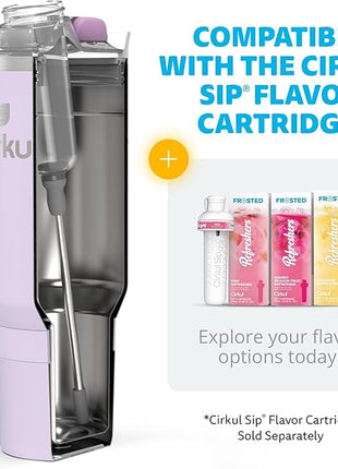 Cirkul 40oz. Lilac Stainless Steel Tumbler with Handle, All-Day StrawSip™, Double-Wall Insulated