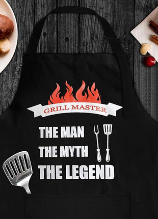 Aprons for Men, Mens Apron, Funny Aprons for Men, Adjustable Neck Strap Waterproof and OilProof Best for Grilling, Husband Birthday Gift, Gifts for Husband, Father's Day Gifts for Dad.