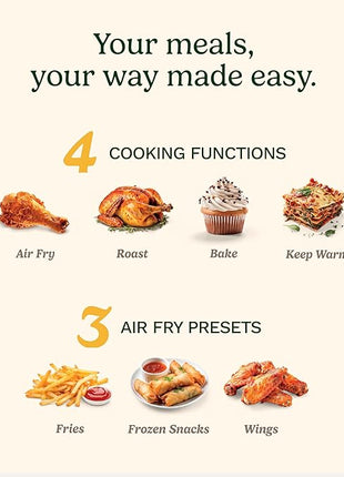 Cuisinart Dual Basket Air Fryer, 2-4.25 QT Baskets, Total 8.5 QT, 4 Functions Air Fry, Roast, Bake and Keep Warm, Features Sync Finish and Sync Settings, Toss Reminder, Auto Warm Mode and Auto-Pause