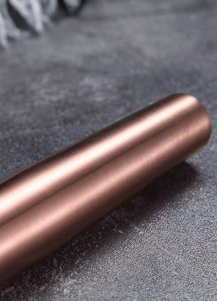 Berglander Rose Gold Rolling Pin, 16.7 Inches Stainless Steel Matte Finish With Rose Gold Titanium Plating Copper Rolling Pin For Baking, Pizza, Dough, Pie, Cookie, Gift Ideas For Bakers.