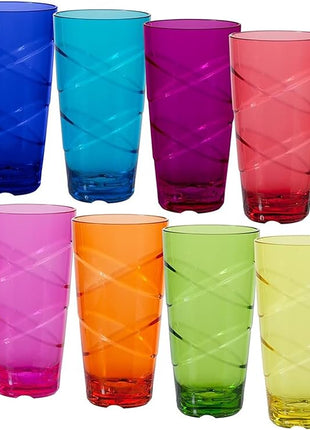 CreativeWare Circus 24 Ounces Tumbler Set, 24 oz, Multicolor (CIR08MULTI) (Pack of 48)