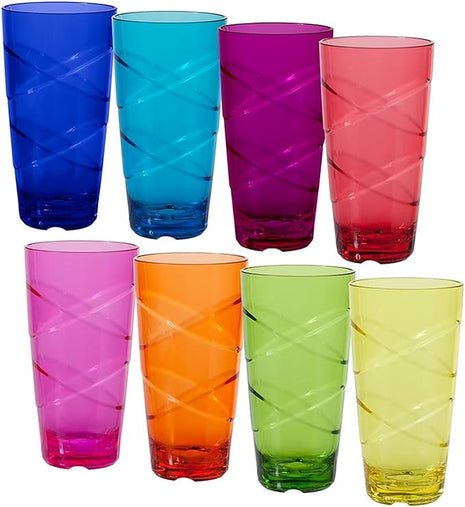 CreativeWare Circus 24 Ounces Tumbler Set, 24 oz, Multicolor (CIR08MULTI) (Pack of 48)