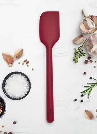 GreenPan Silicone Mixing Spatula, Scraping Baking Cooking Kitchen Utensil, Flexible Rubber Nonstick Cookware, Rigid Steel Core, Heat-Resistant, Anti-Slip Handle, BPA-Free, Dishwasher Safe, Red