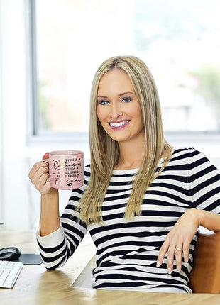 Coworker Leaving Gifts for Women, Farewell Gift, Going Away Appreciation Gifts for Coworker, Friends, Work Bestie, Chance Made Us Colleagues - 14oz Pink Marble Coffee Cup Mug