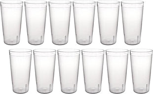 New Star Foodservice | Restaurant-Grade Beverage Tumblers (Clear (Set of 12), 20 oz)