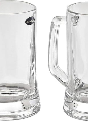 Amlong Crystal Lead-Free Beer Mug - 12 oz (Right For 1 Bottle), Set of 2