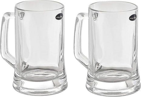 Amlong Crystal Lead-Free Beer Mug - 12 oz (Right For 1 Bottle), Set of 2