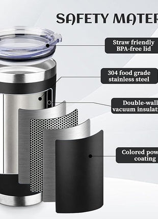 StarSpeed 20oz Tumbler Bulk with Lid, Stainless Steel Insulated Tumblers Double Wall Vacuum Insulated Travel Mug, Powder Coated Coffee Cups for Hot and Cold Drinks(Black,1)