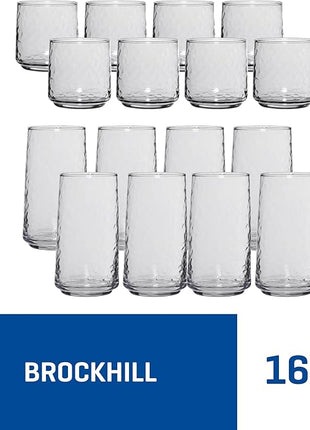 Anchor Hocking Brockhill Drinking Glasses (16-Pieces, dishwasher safe)