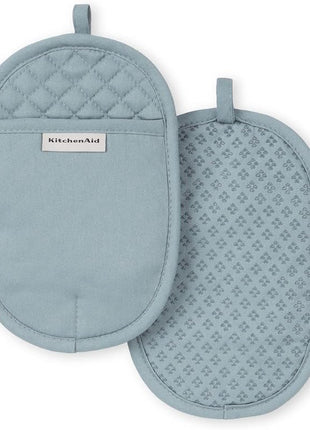 KitchenAid Asteroid Pot Holder 2-Pack Set, Blue, 6.5"x10"