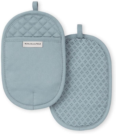 KitchenAid Asteroid Pot Holder 2-Pack Set, Blue, 6.5"x10"