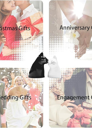 BigNoseDeer Couple Gifts Cute Kissing Cat Mug Matching Couples Stuff Ceramic Coffee Mugs for Wedding Gifts Anniversary Engagement Gift for Couples Cat Lovers 12oz