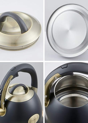 Tea Kettle -2.2 Quart Tea Kettles Stovetop Whistling Teapot Stainless Steel Tea Pots for Stove Top Whistle Tea Pot