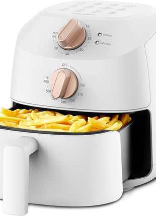 COMFEE' Compact 2.1 Quart Air Fryer with 12 Menu Options, Adjustable Timer & Temperature Control 180-400 degrees F, Dishwasher-Safe Nonstick Fry Basket
