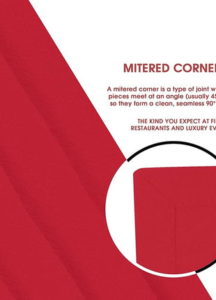 Urban Villa Flour Sack Red Kitchen Towels 100% Cotton Highly Absorbent Dish Towels for Bread Proofing Baking Drying Dinnerware Glass Embroidery DIY Projects Zero Lint 27x27 Inches (4 Pack)