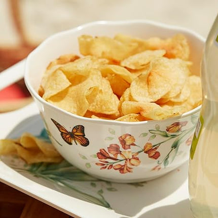 Lenox 856406 Butterfly Meadow Melamine 4-Piece All-Purpose Bowl Set, Lightweight Melamine Material