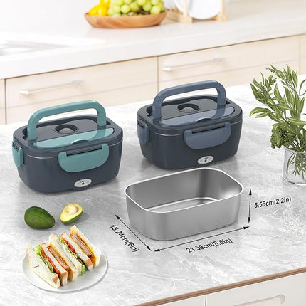 (Only for 1.5L Electric Lunch Box) 1.5L 304 Stainless Steel Inner Container for Electric Lunch Box, Removable Replacement Tray, Easy to Clean, Eco Friendly and Dishwasher Safe