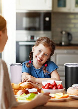 VEGOND 20oz Tumbler Bulk with Lid and Straw 1 Pack, Stainless Steel Vacuum Insulated Tumbler, Double Wall Coffee Cup Travel Mug, White