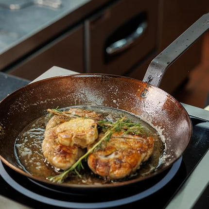 Matfer Bourgeat Black Carbon Steel Frying Pan, 17 3/4"