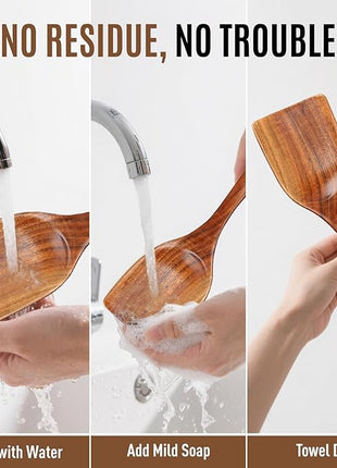 Wooden Spoons for Cooking, Excellent Wooden Kitchen Utensil Set (4pcs)